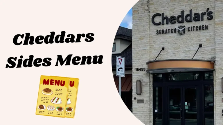 Cheddars sides menu