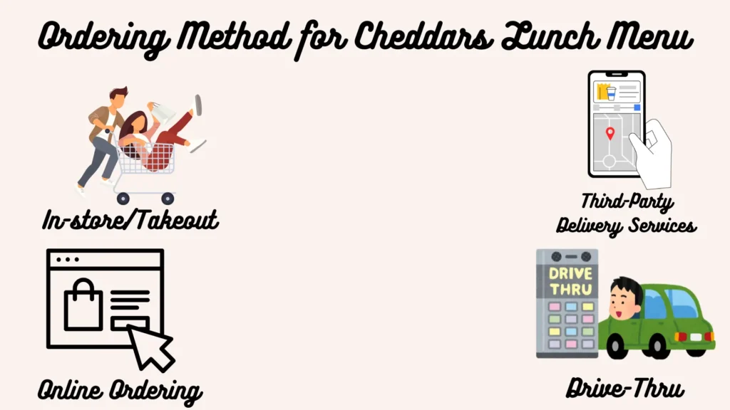 Ordering Method for Cheddars Lunch Menu