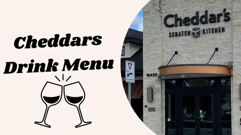 Cheddars Drink Menu